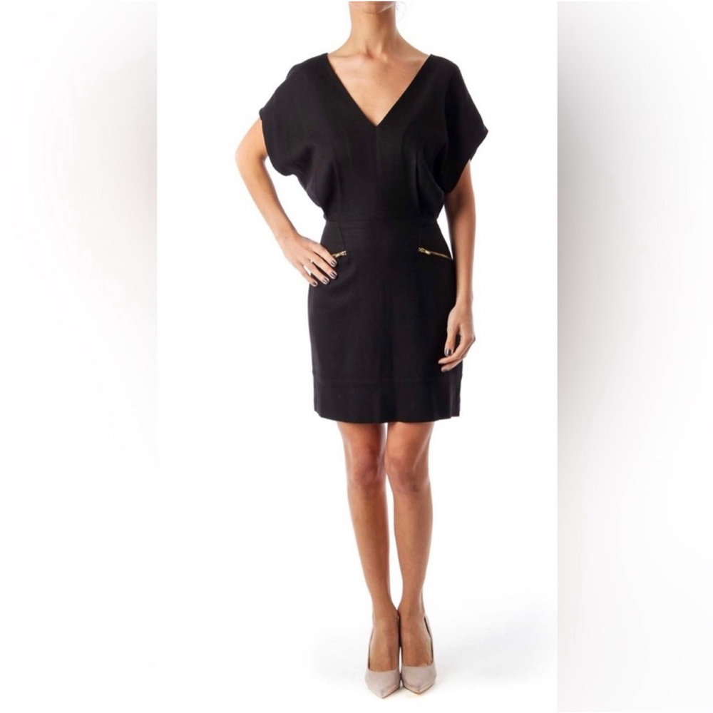 ⭐️ FRENCH CONNECTION ⭐️VINTAGE CHARCOAL GREY MINI DRESS SIZE: 6